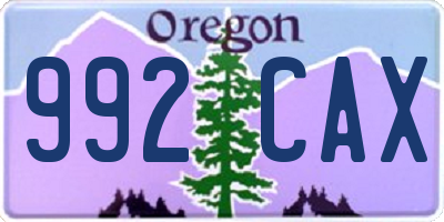 OR license plate 992CAX