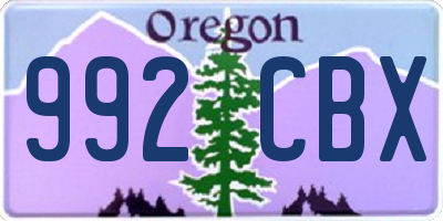 OR license plate 992CBX