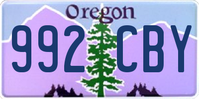 OR license plate 992CBY