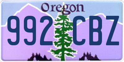 OR license plate 992CBZ