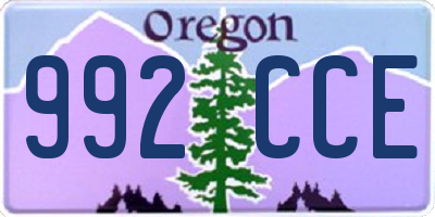 OR license plate 992CCE