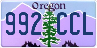 OR license plate 992CCL