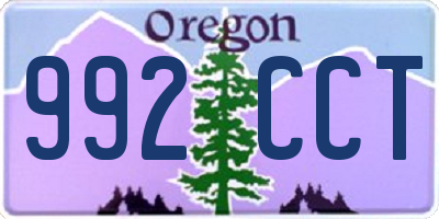 OR license plate 992CCT