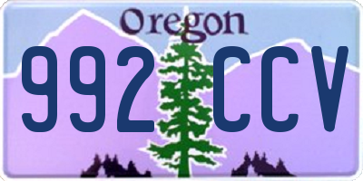 OR license plate 992CCV