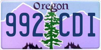 OR license plate 992CDI