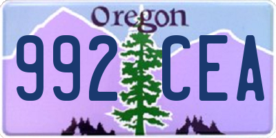 OR license plate 992CEA