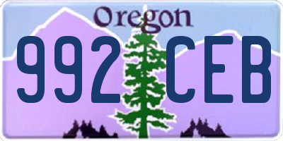 OR license plate 992CEB
