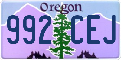 OR license plate 992CEJ