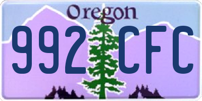 OR license plate 992CFC
