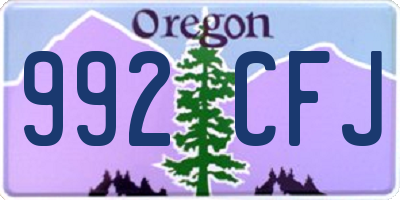 OR license plate 992CFJ