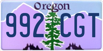 OR license plate 992CGT