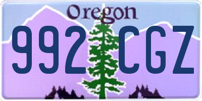 OR license plate 992CGZ