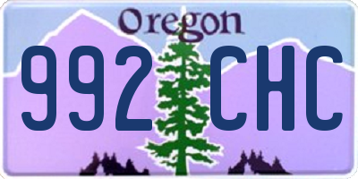 OR license plate 992CHC