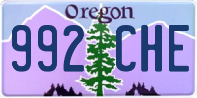 OR license plate 992CHE