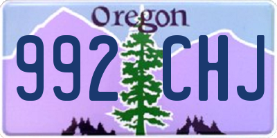 OR license plate 992CHJ