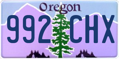 OR license plate 992CHX