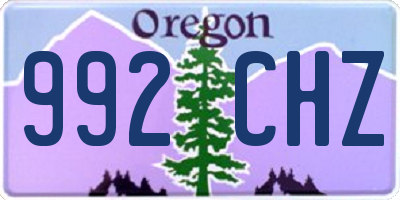 OR license plate 992CHZ