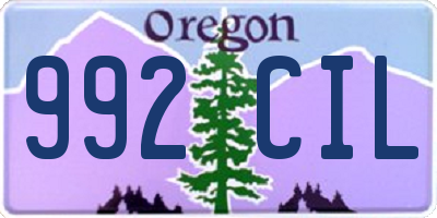 OR license plate 992CIL