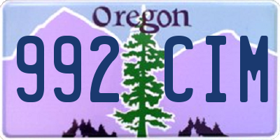 OR license plate 992CIM