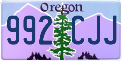 OR license plate 992CJJ