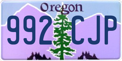 OR license plate 992CJP