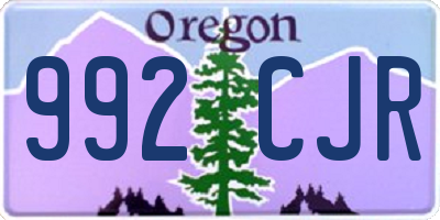 OR license plate 992CJR