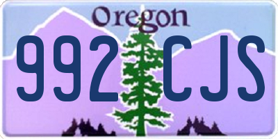 OR license plate 992CJS