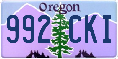 OR license plate 992CKI