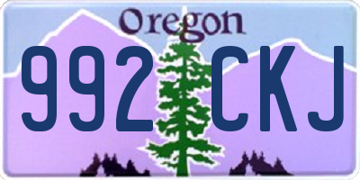 OR license plate 992CKJ