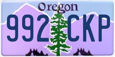 OR license plate 992CKP