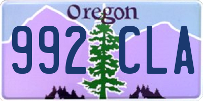 OR license plate 992CLA