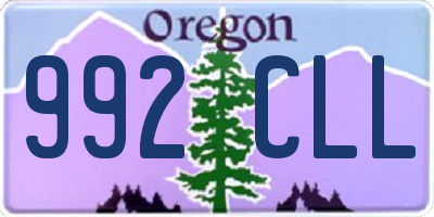 OR license plate 992CLL