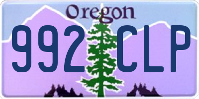 OR license plate 992CLP