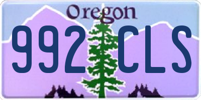 OR license plate 992CLS