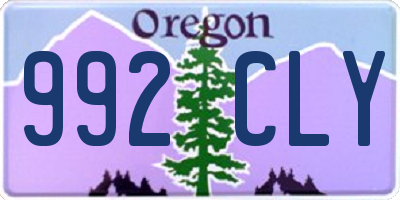 OR license plate 992CLY