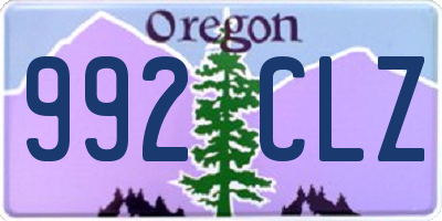 OR license plate 992CLZ