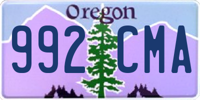 OR license plate 992CMA
