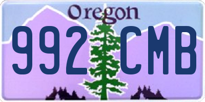 OR license plate 992CMB