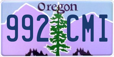 OR license plate 992CMI