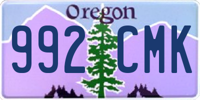 OR license plate 992CMK