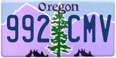 OR license plate 992CMV