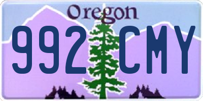 OR license plate 992CMY