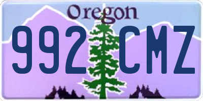 OR license plate 992CMZ