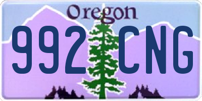 OR license plate 992CNG