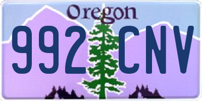 OR license plate 992CNV