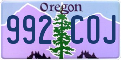 OR license plate 992COJ