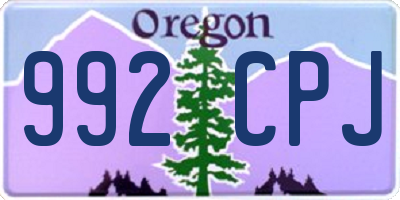 OR license plate 992CPJ