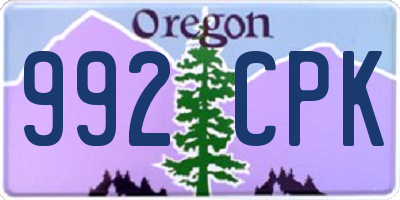 OR license plate 992CPK
