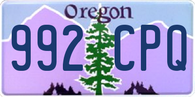 OR license plate 992CPQ