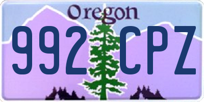 OR license plate 992CPZ